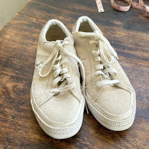 Converse ONE STAR VINTAGE raw SUEDE LOW TOP cream size 7